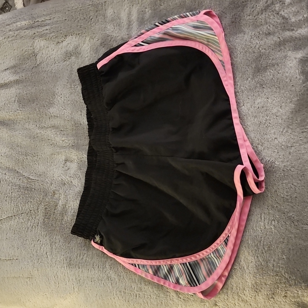 TEK Gear Running Shorts, Small, Black & Pink